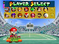 une photo d'Ã©cran de Mario Tennis sur Nintendo 64